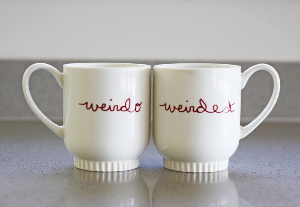Dos tazas juntas