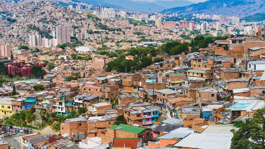 Vista de las laderas de Medellín